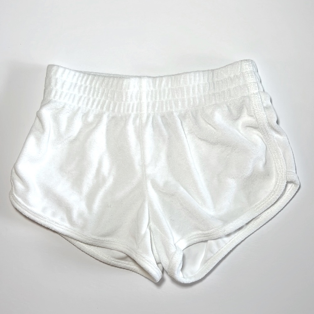 Tna Aritzia Terry Towel Girls White Towel Shorts XXS